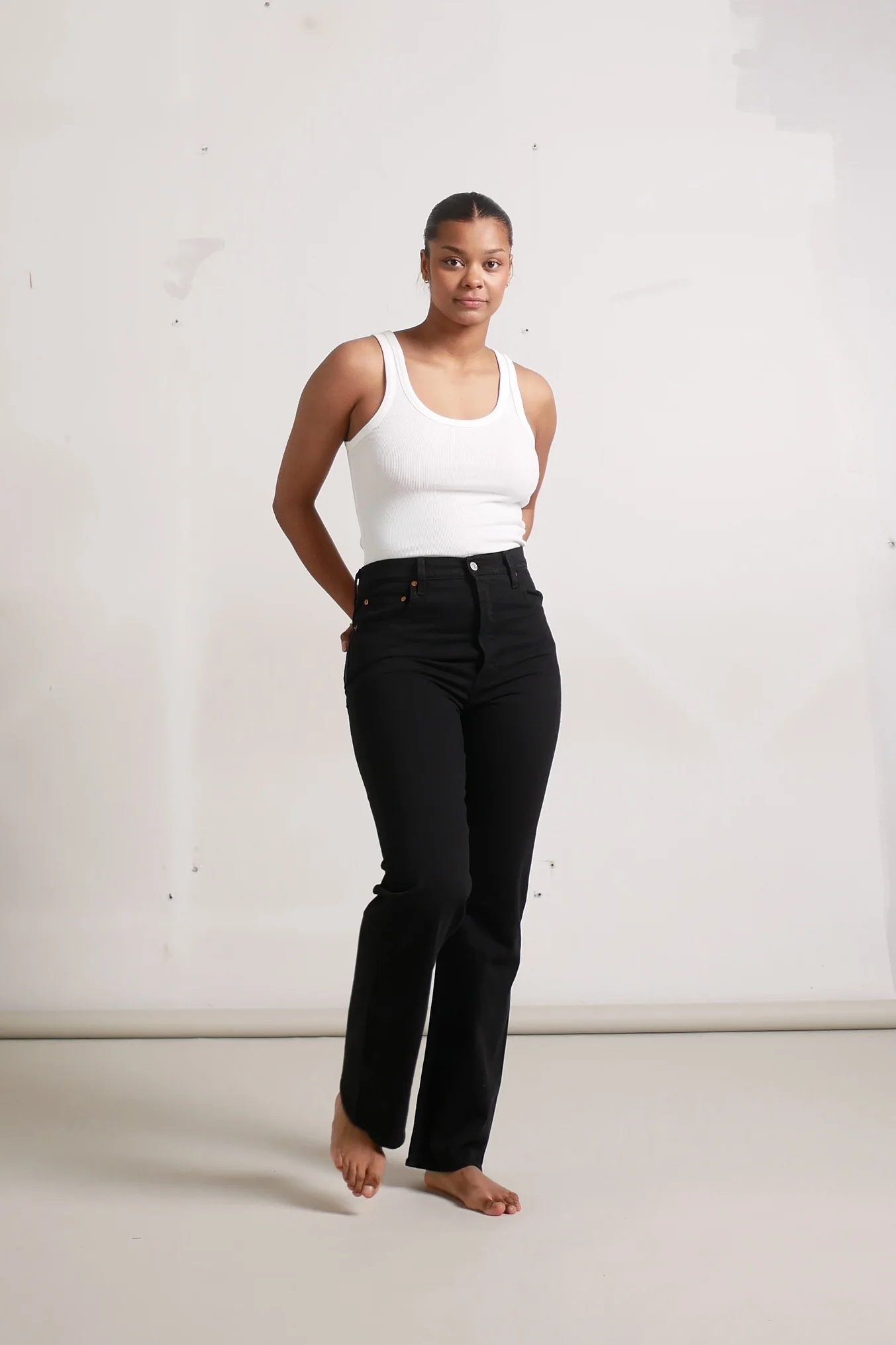 Levi's Ribcage Straight Full Length - Black Sprout - Image 2