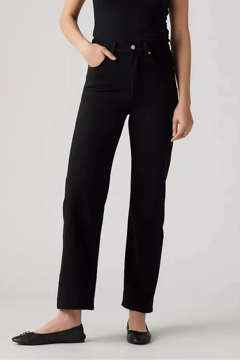 Levi's Ribcage Straight Ankle - Black Sprout
