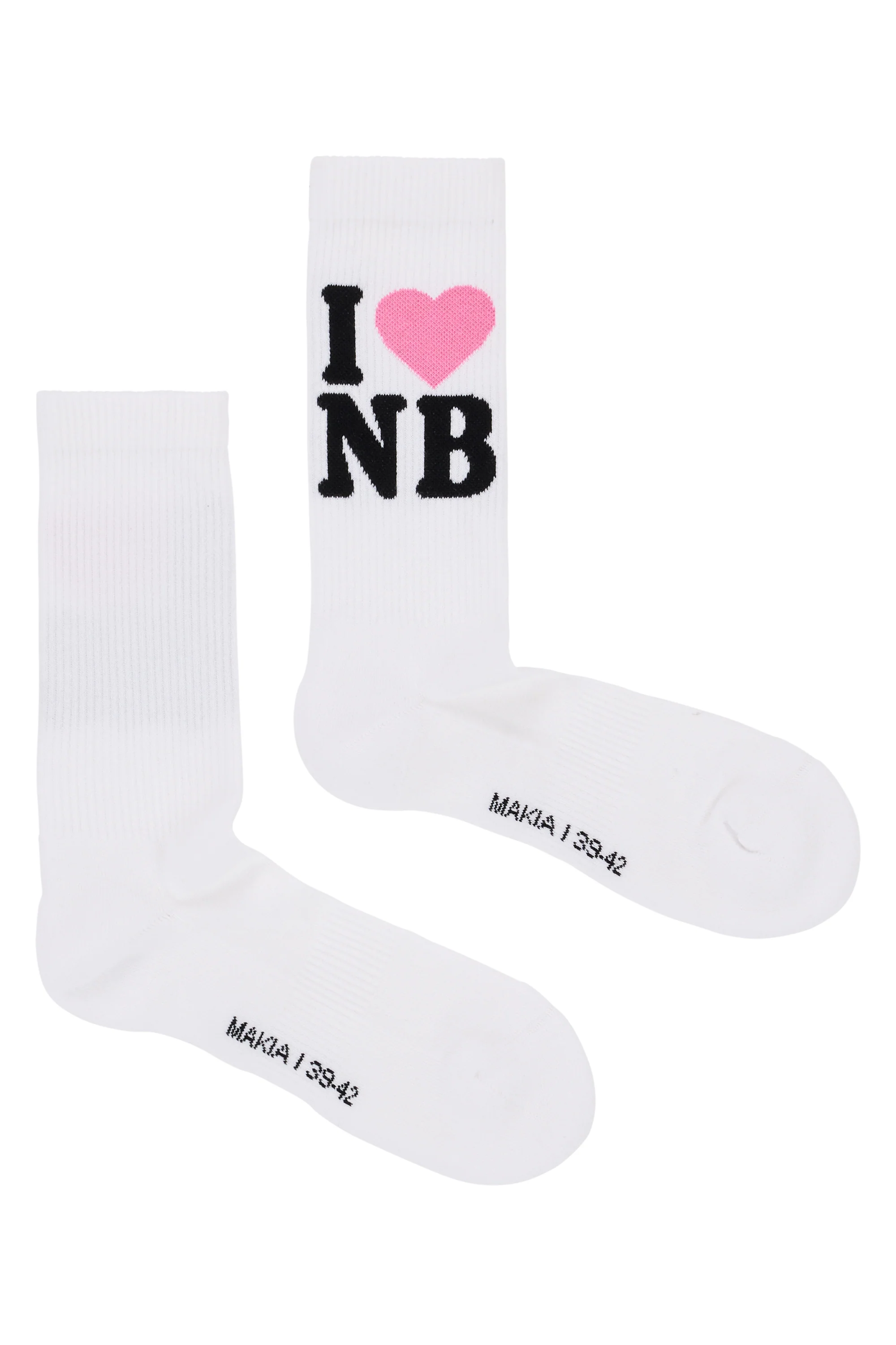 Makia x Nylon Beat INB socks - white