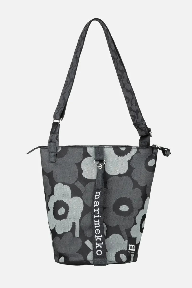 Marimekko All Day Bucket Unikko laukku - musta / harmaa - Image 2