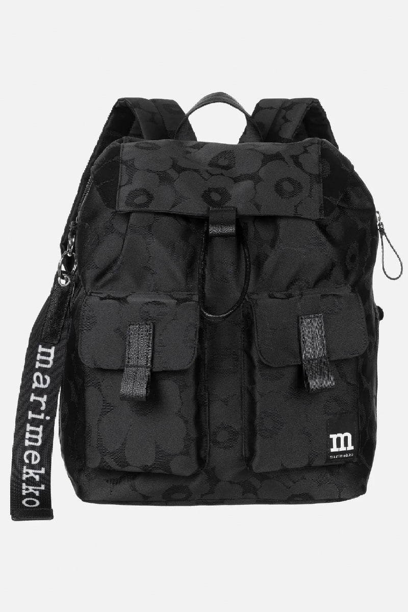 Marimekko Everything Backpack L iso Unikko reppu - musta - Image 2