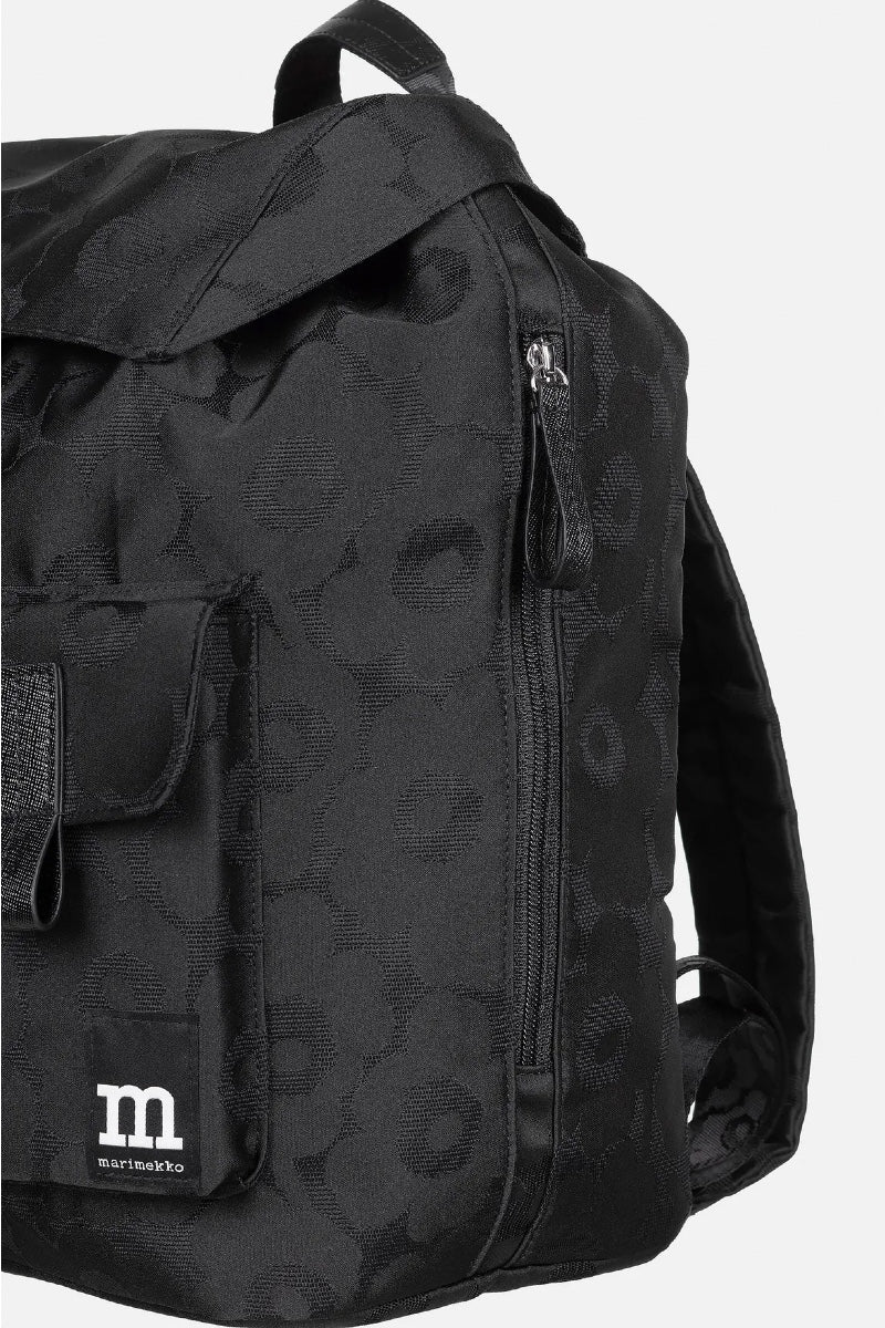 Marimekko Everything Backpack L iso Unikko reppu - musta - Image 4