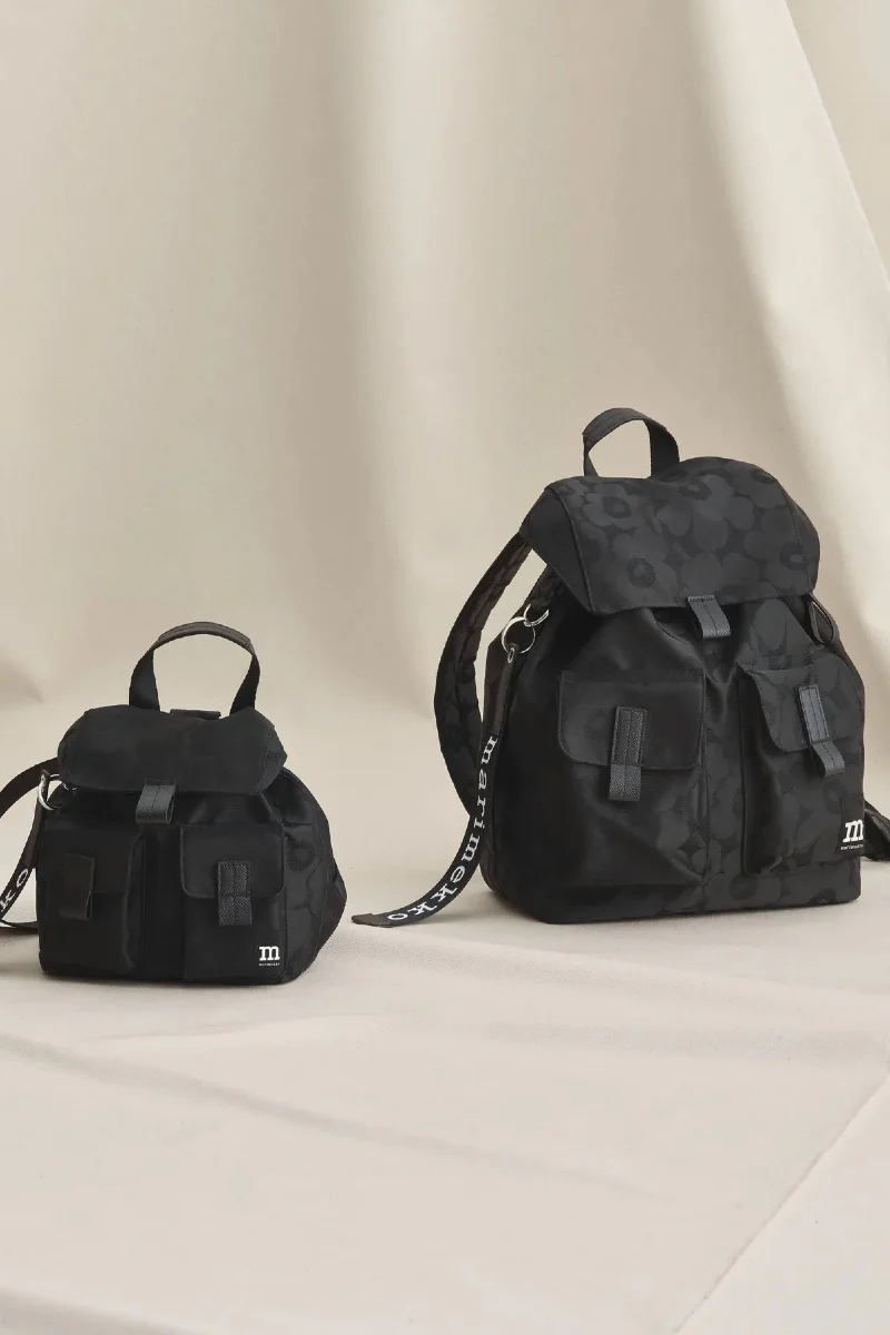 Marimekko Everything Backpack L iso Unikko reppu - musta - Image 7