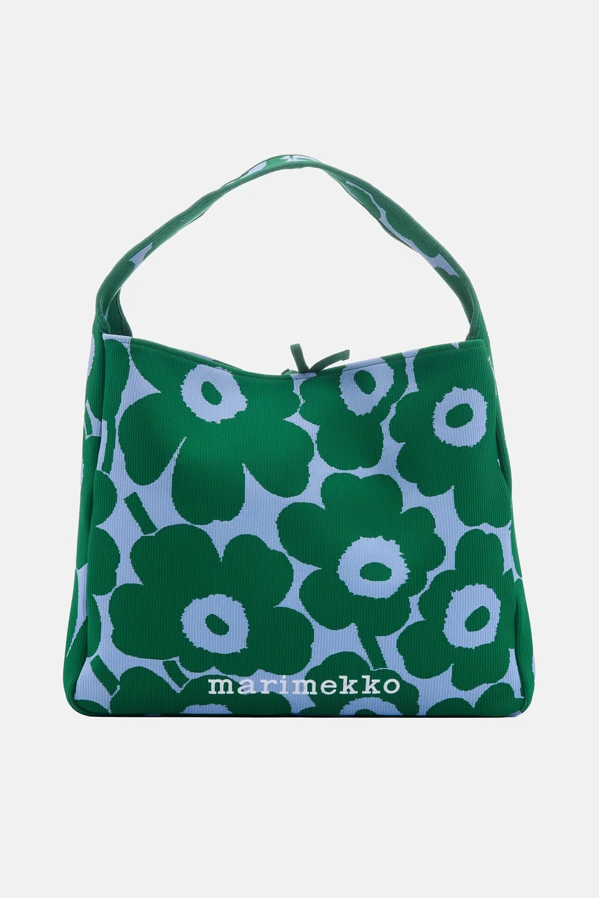 Marimekko Knitted Bag Large Unikko olkalaukku - vihreä / vaaleansininen - Image 3