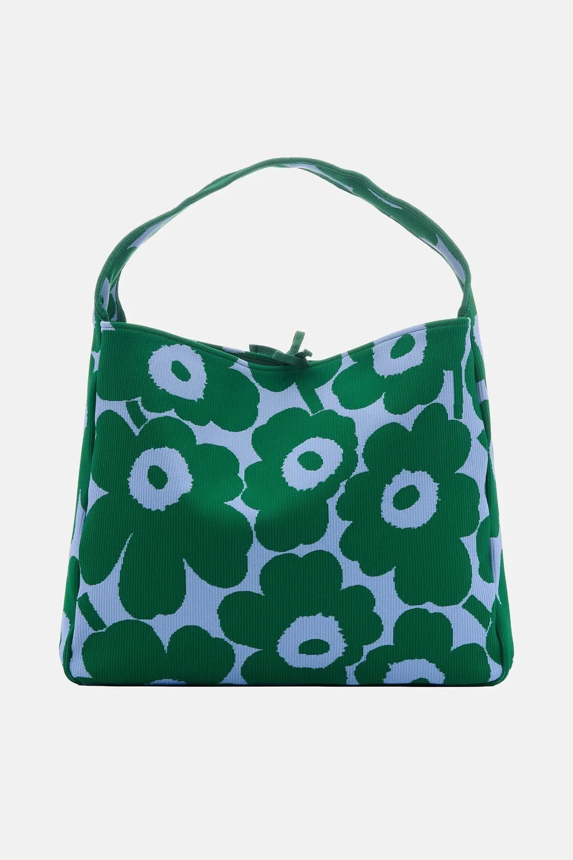 Marimekko Knitted Bag Large Unikko olkalaukku - vihreä / vaaleansininen - Image 4