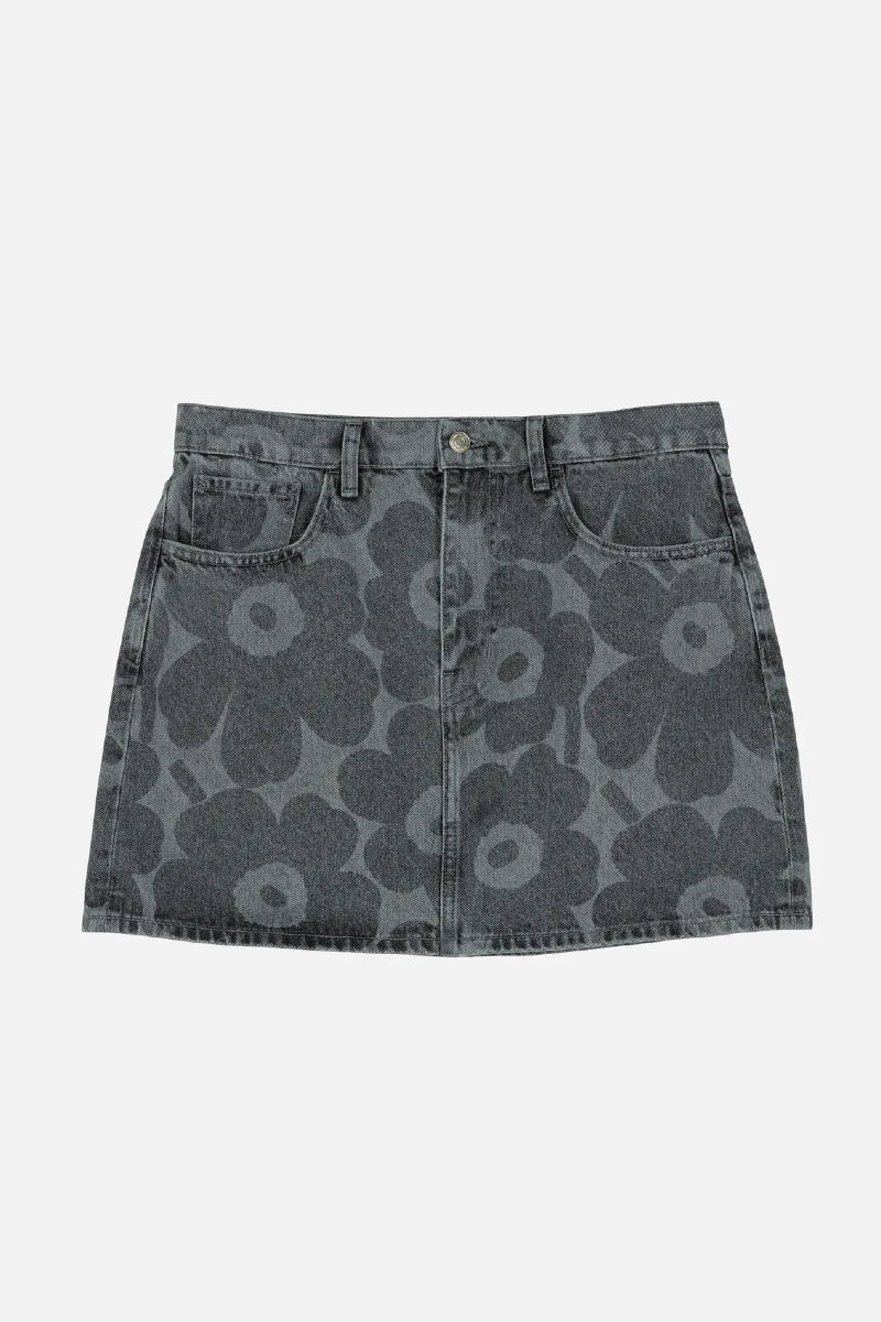 Marimekko Maridenim Ruudut Unikko hame - harmaa - Image 4