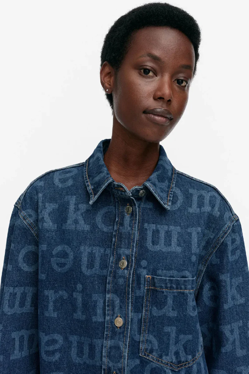 Marimekko Maridenim Vaihe Logo farkkupaita - mid indigo - Image 5