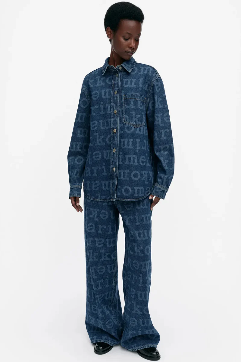 Marimekko Maridenim Vaihe Logo farkkupaita - mid indigo - Image 6