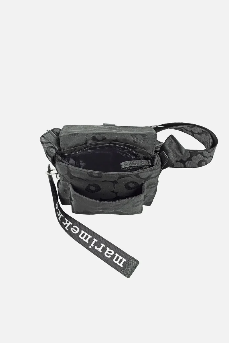 Marimekko Mini Messenger Unikko olkalaukku - musta - Image 4