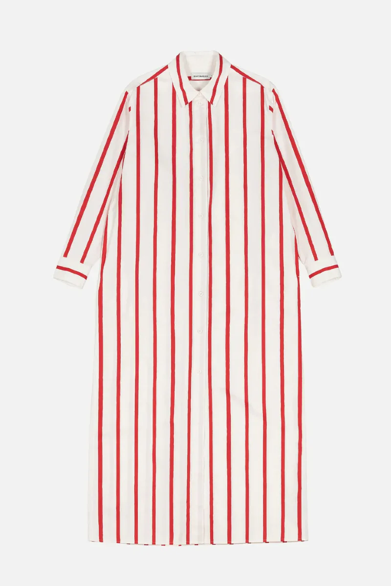 Marimekko Muovata Puhveli mekko - valkoinen / punainen - Image 5