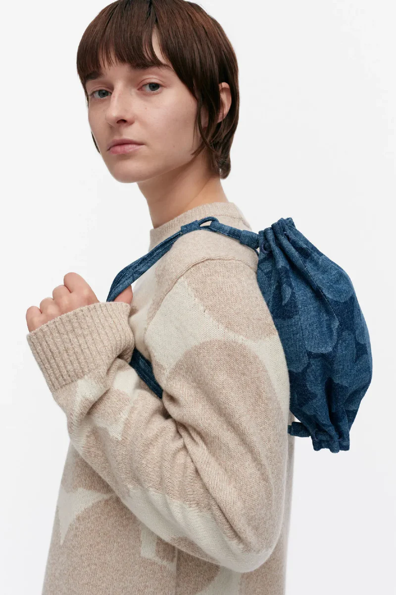 Marimekko Pikku Karla Denim olkalaukku - mid indigo