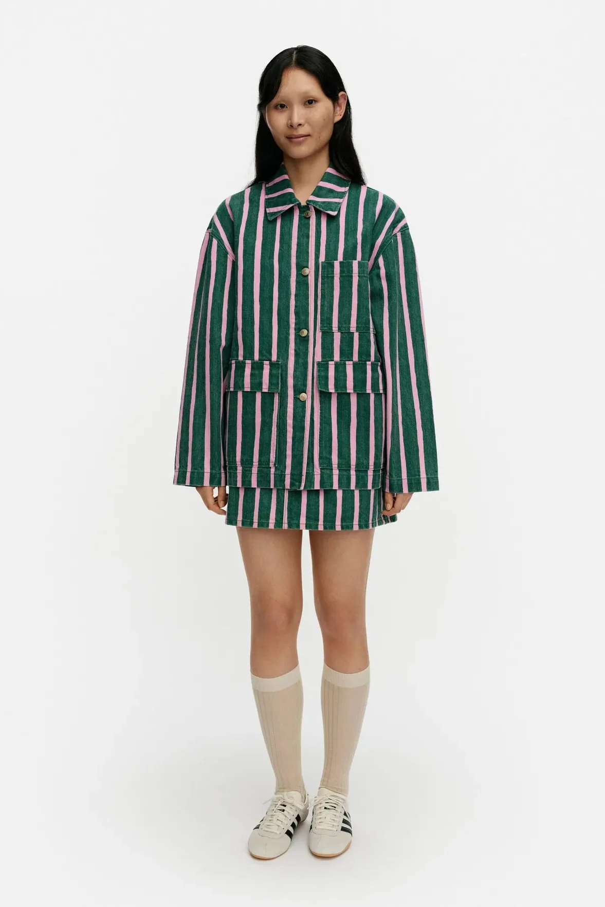 Marimekko Poweri Piccolo Kioski takki - vihreä / pinkki