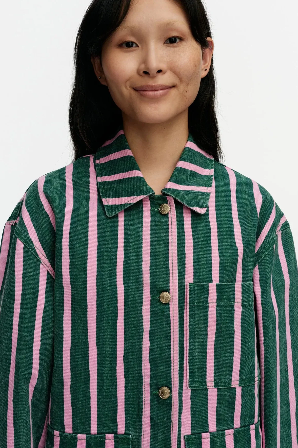 Marimekko Poweri Piccolo Kioski takki - vihreä / pinkki - Image 3