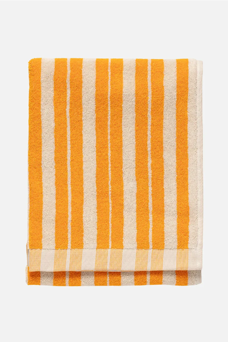Marimekko Raide käsipyyhe 50x70cm - oranssi / kerma - Image 2