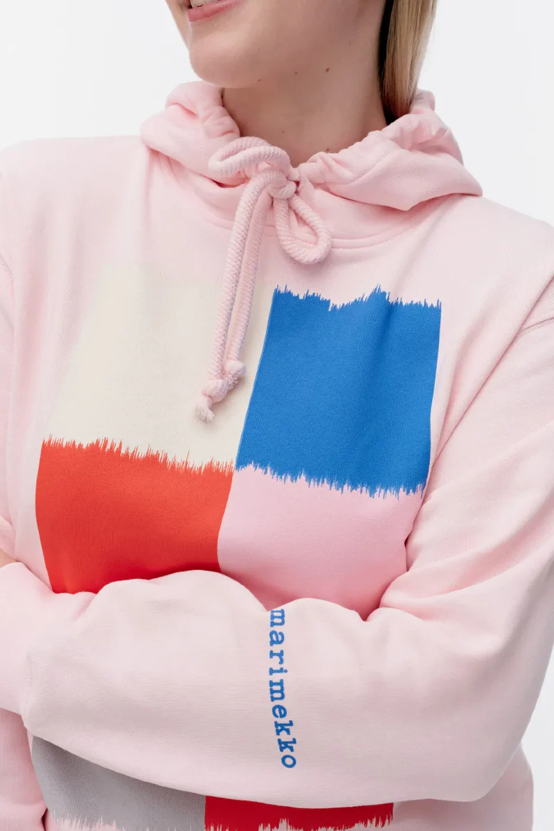 Marimekko Rondi Ostjakki Placement huppari - vaaleanpunainen