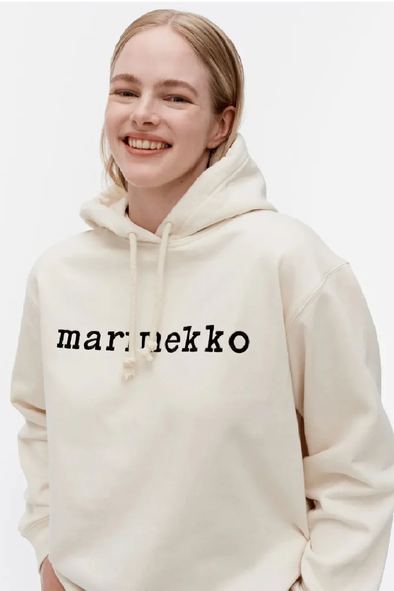 Marimekko Termi Logo Placement huppari - luonnonvalkoinen/musta - Image 5