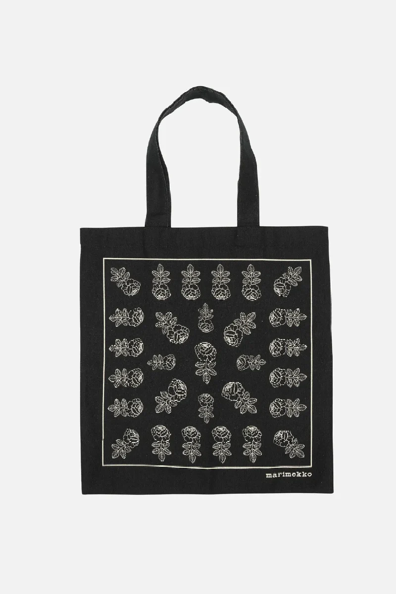 Marimekko Vankka Vihkiruusu Placement Kioski laukku - musta / luonnonvalkoinen - Image 2