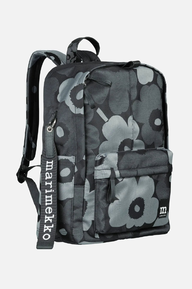 Marimekko Zip top Backpack Unikko reppu - musta / harmaa - Image 3