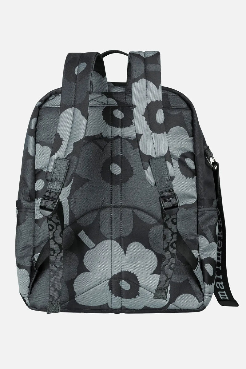 Marimekko Zip top Backpack Unikko reppu - musta / harmaa - Image 4