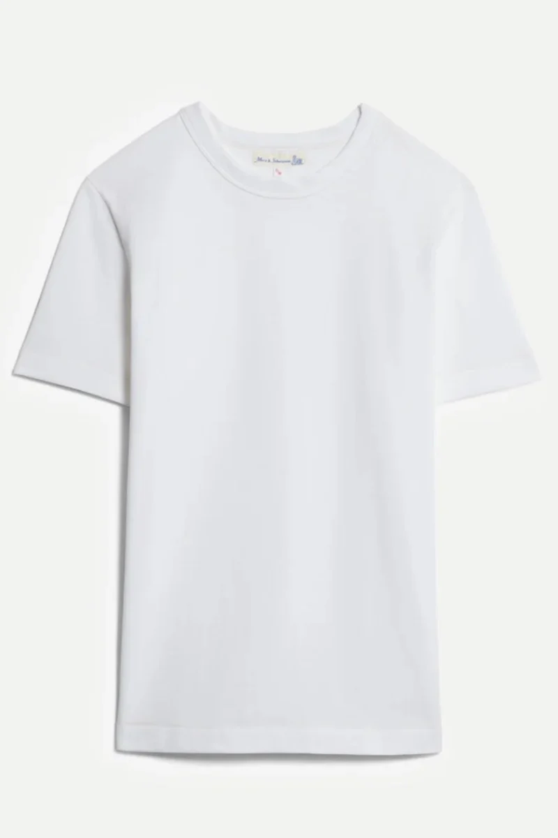 Merz b. Schwanen 214 Loopwheeled t-shirt - white - Image 3