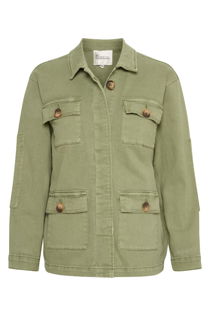 My Essential Wardrobe 20 The Army jacket - dusty olive wash - Image 3