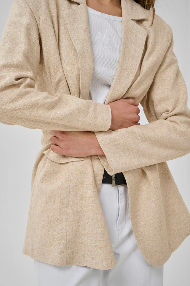 My Essential Wardrobe LavitaMW Blazer - oatmeal melange - Image 3