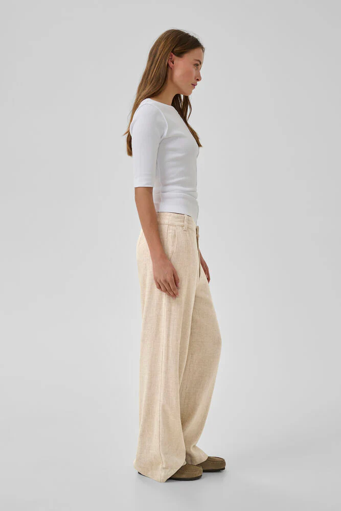 My Essential Wardrobe LavitaMW Pant - oatmeal melange - Image 2
