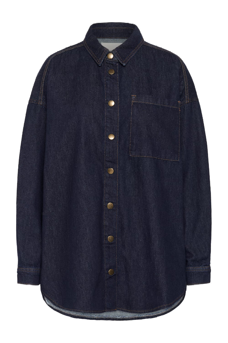 My Essential Wardrobe MaloMW 143 Shirt - dark blue un-wash - Image 6
