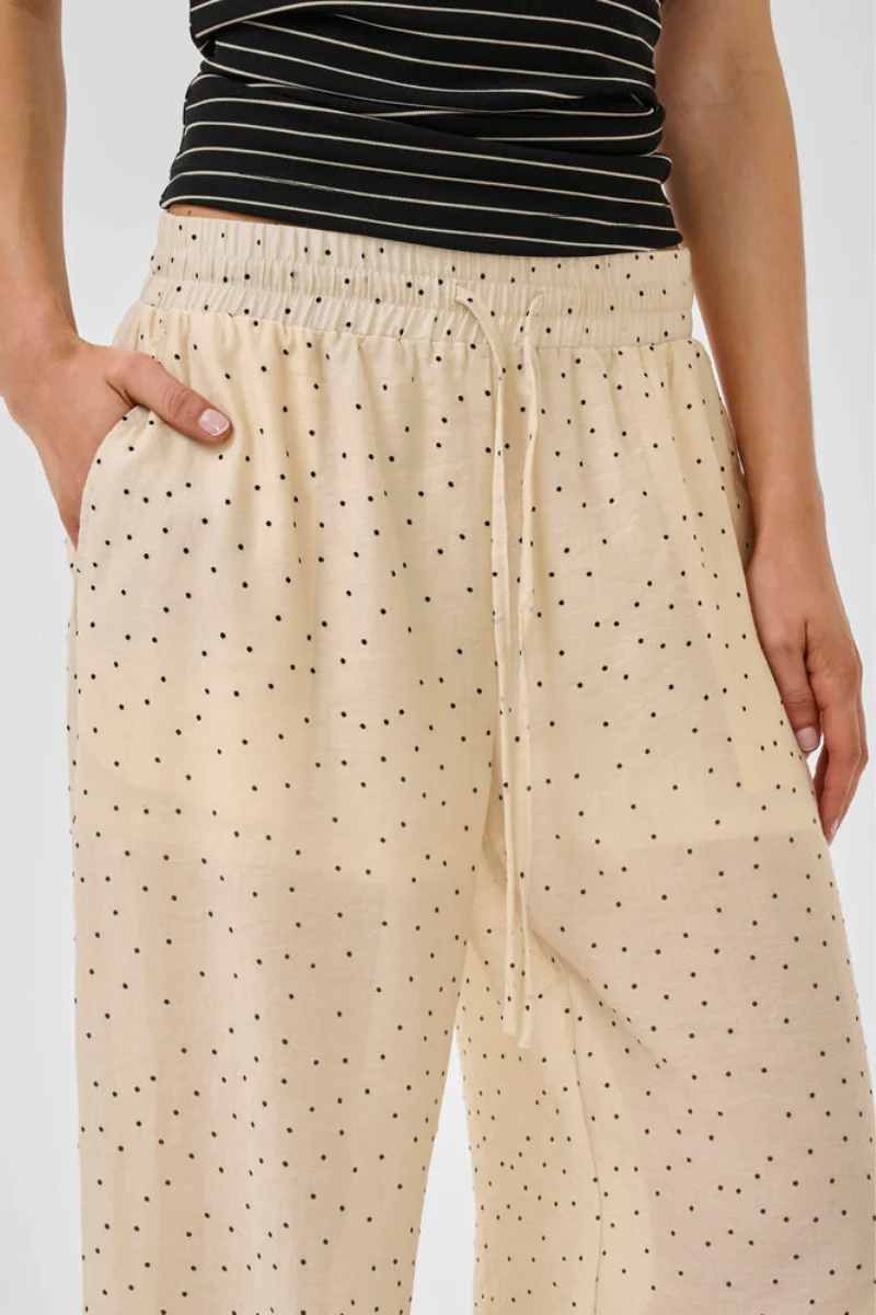My Essential Wardrobe MWHally pants - oatmeal w. dots - Image 3