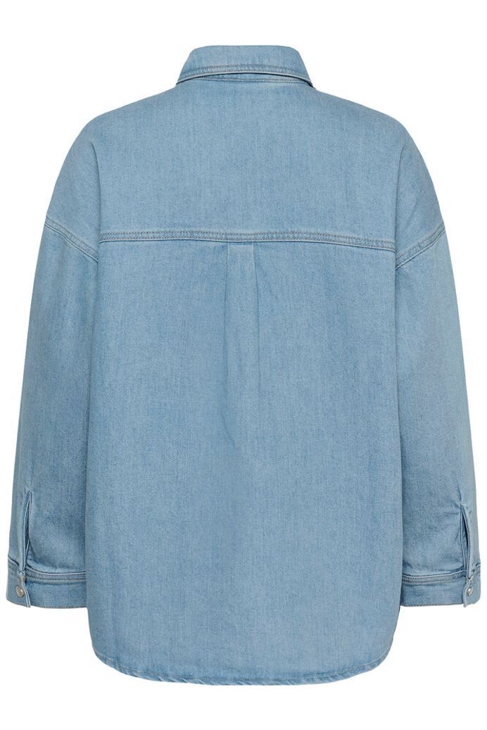 My Essential Wardrobe MWMazie 139 Boxy Mix shirt - light blue / blue wash - Image 7