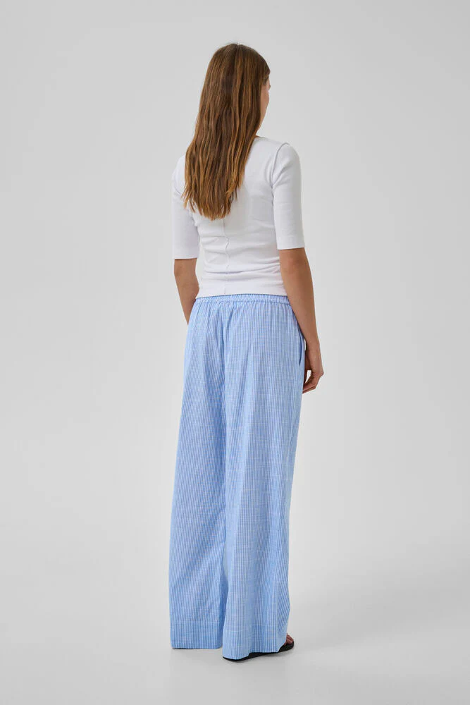 My Essential Wardrobe SkyeMW Wide pant - silver lake blue striped - Image 3