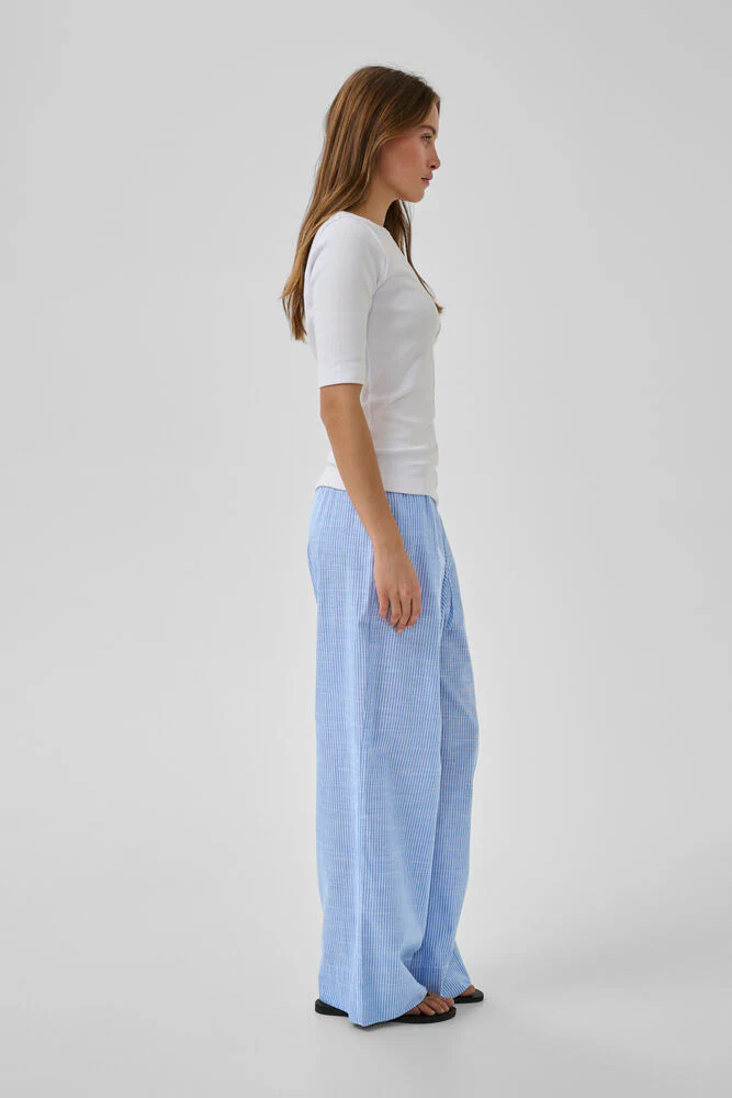 My Essential Wardrobe SkyeMW Wide pant - silver lake blue striped - Image 4