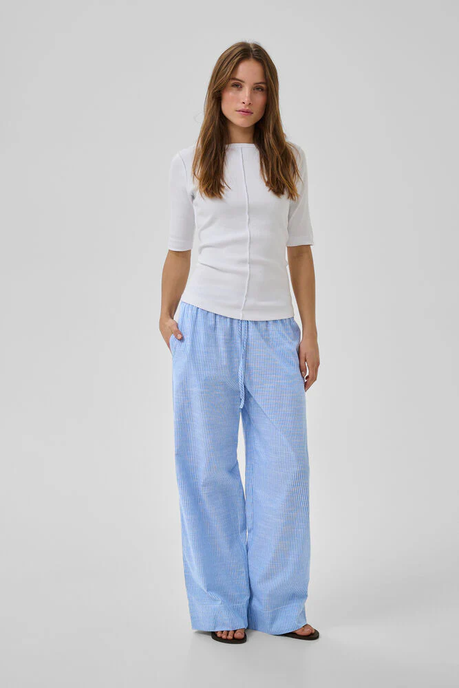My Essential Wardrobe SkyeMW Wide pant - silver lake blue striped - Image 5