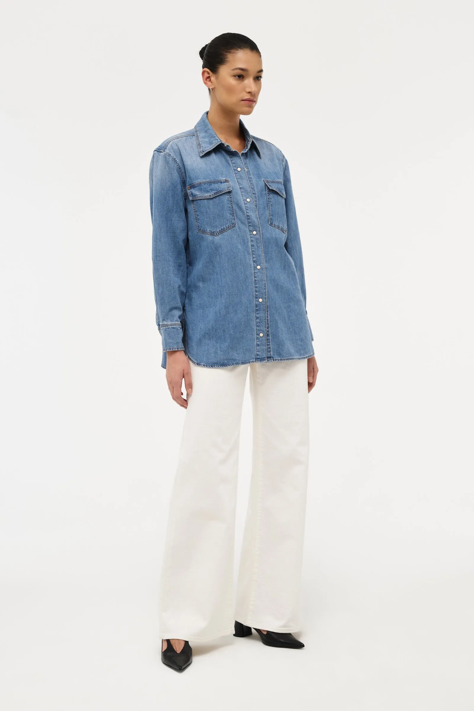 NEUW Bowery Denim Shirt - Vision mid vintage indigo - Image 2