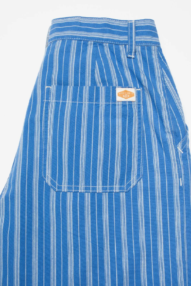 Nudie Jeans Gullan Pants Striped - blue / offwhite - Image 3