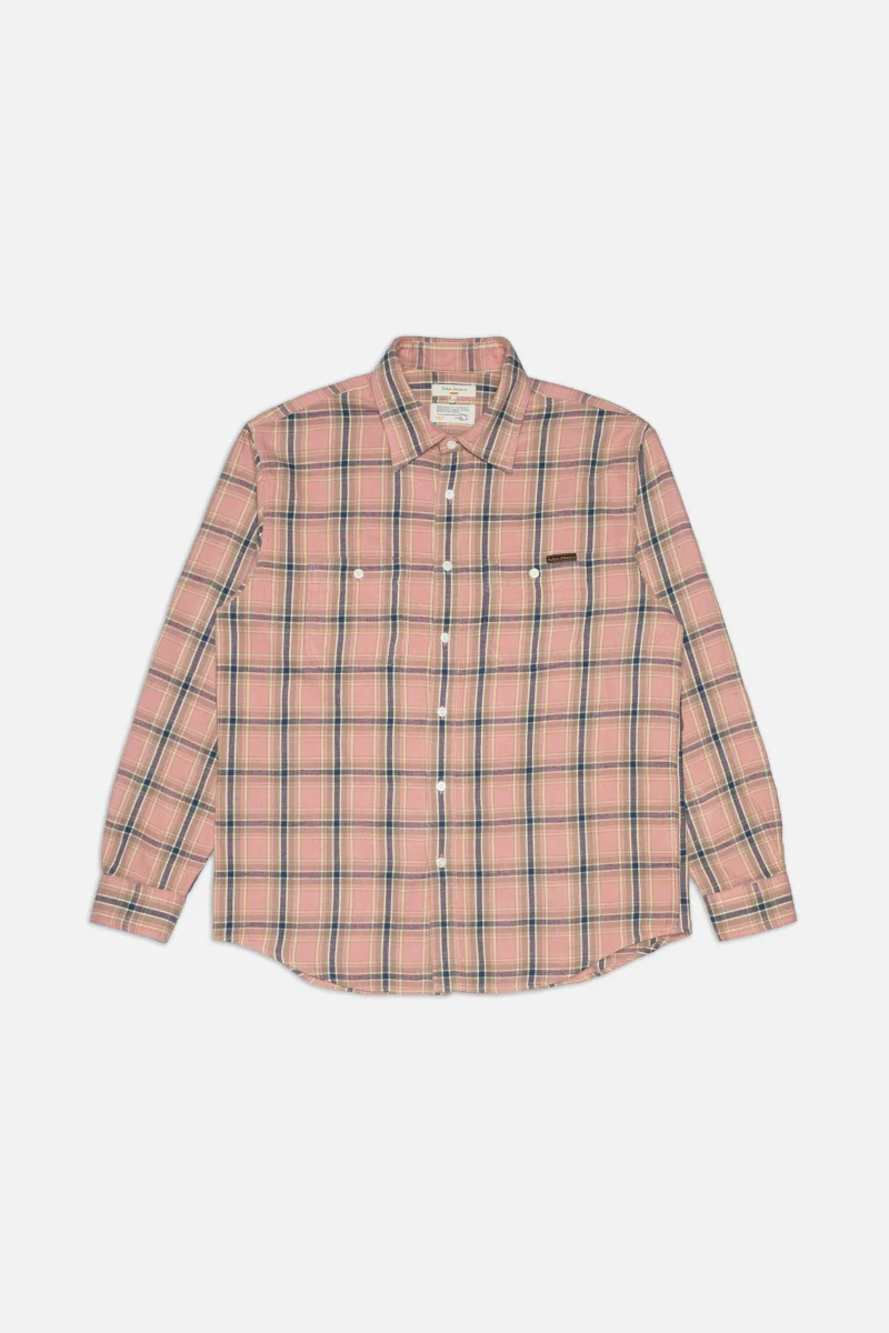 Nudie Jeans Julian Worker Shirt Checked - pink - Image 3