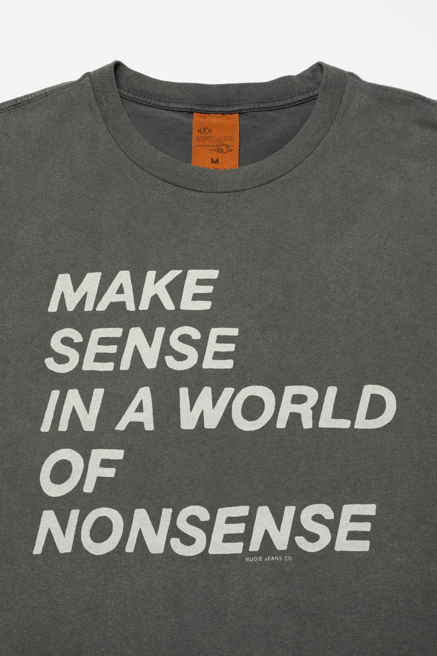 Nudie Jeans Roy Make Sense T-Shirt - antracite - Image 3