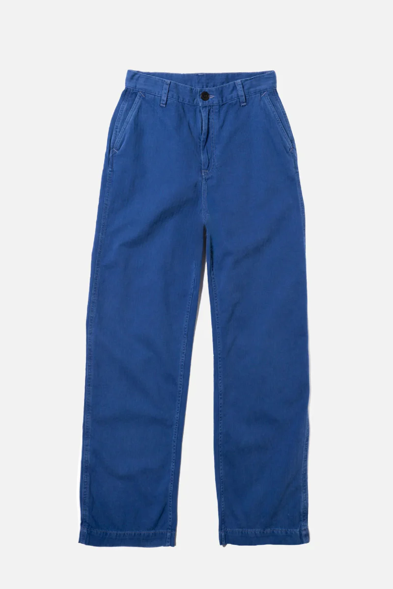 Nudie Wendy Herringbone Denim pants - blue - Image 4