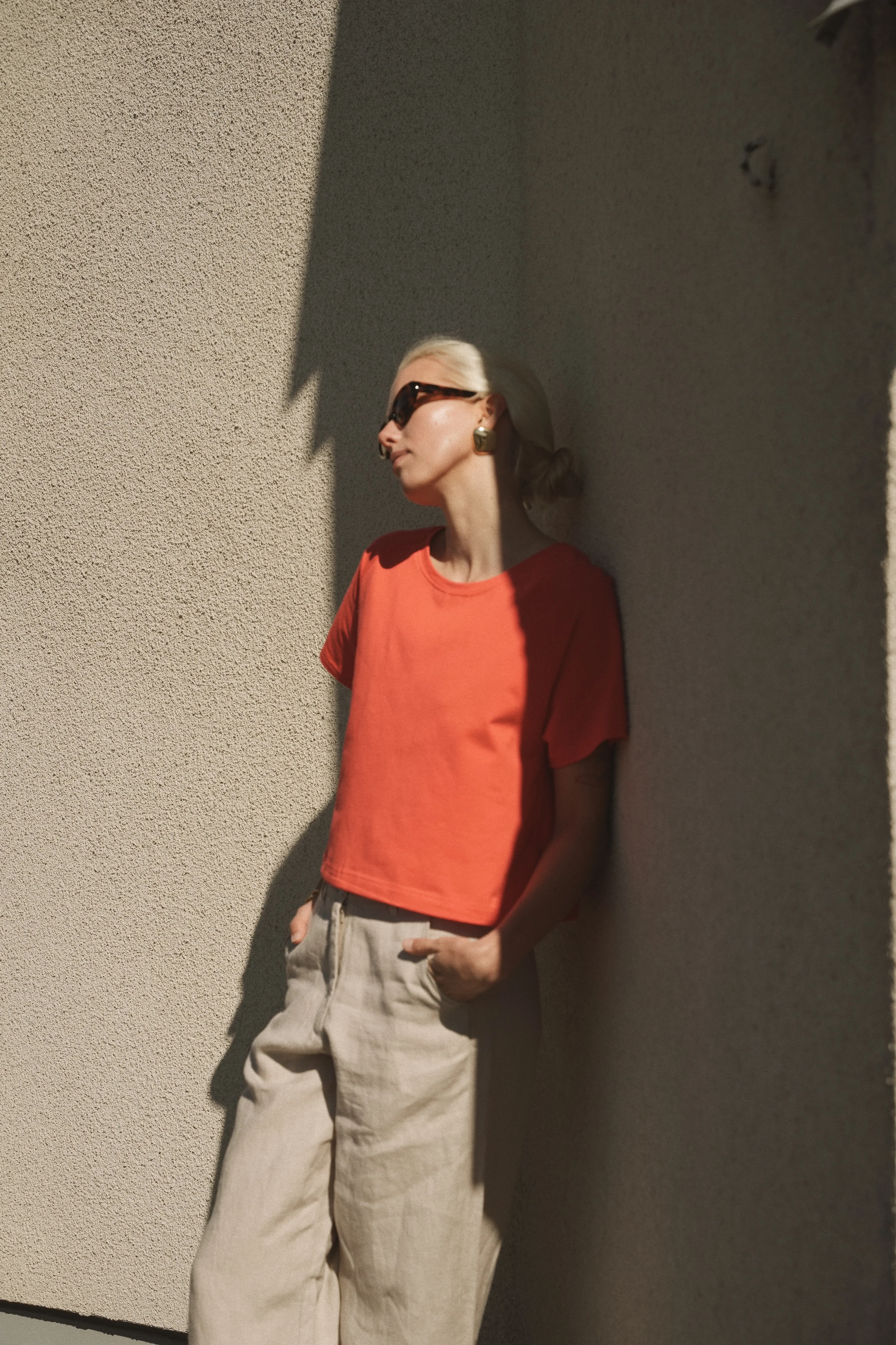 OUNCE garments Mette Crop tee - red