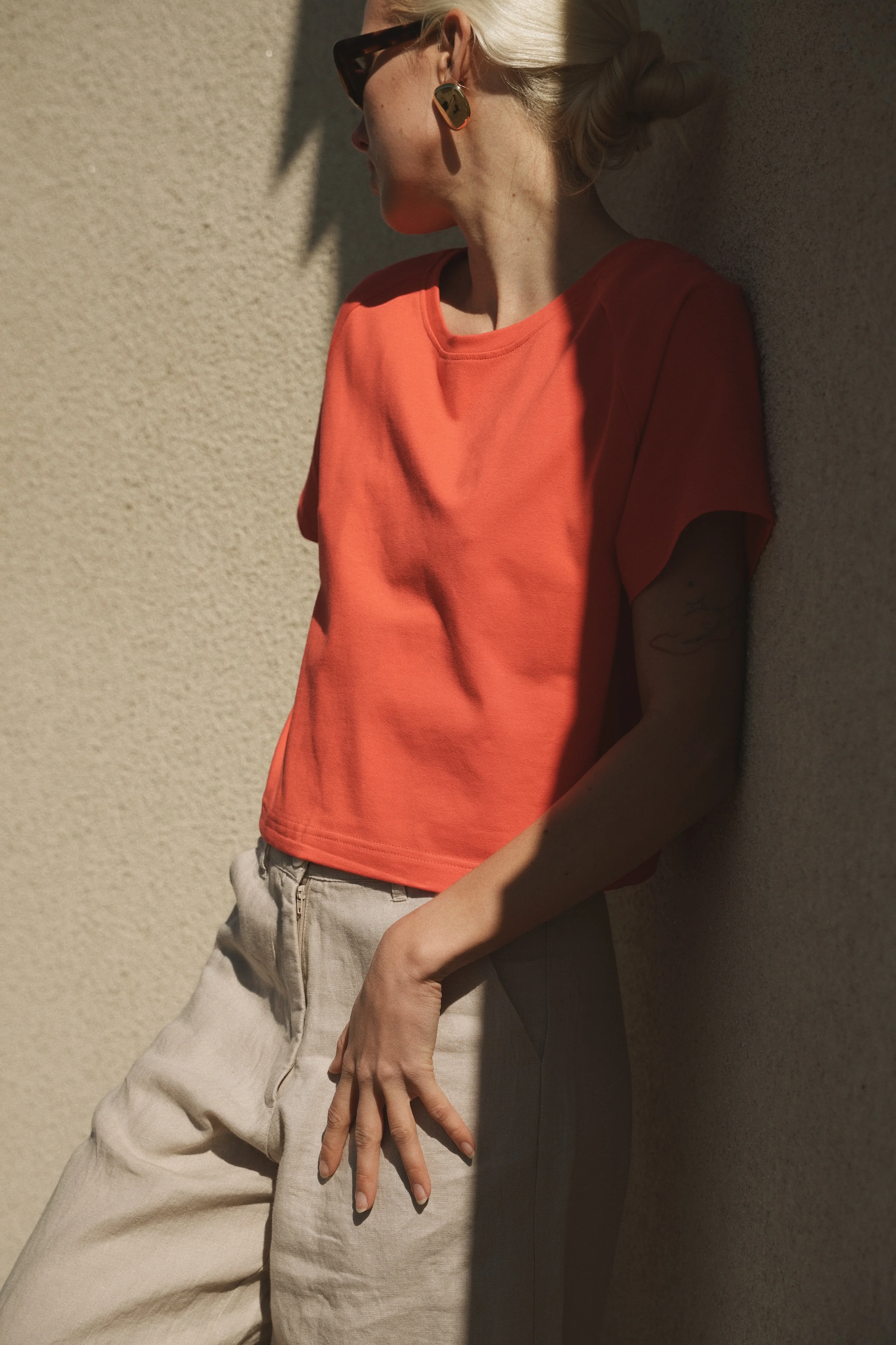 OUNCE garments Mette Crop tee - red - Image 2