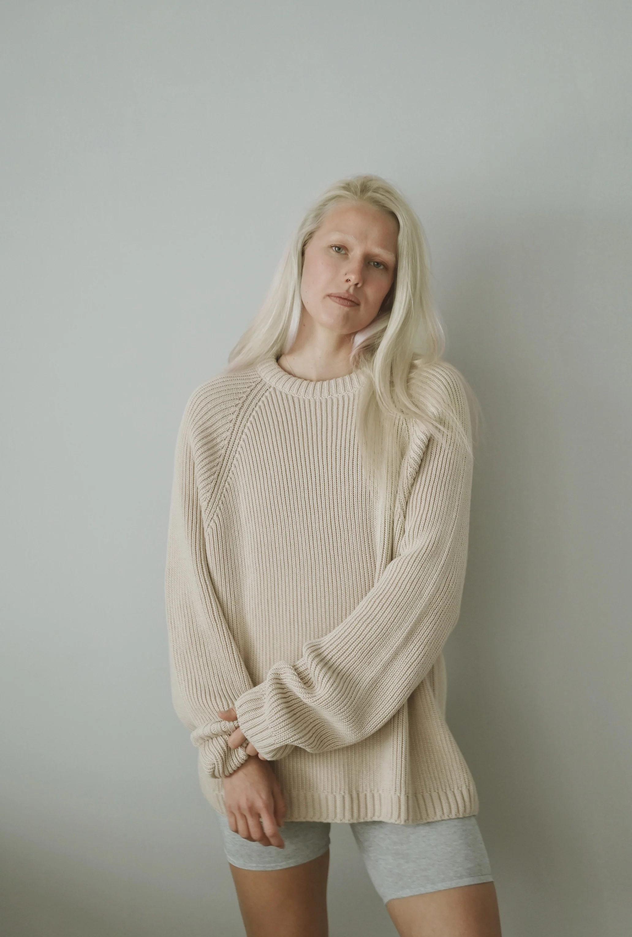 OUNCE garments Eva Cotton knit - sand