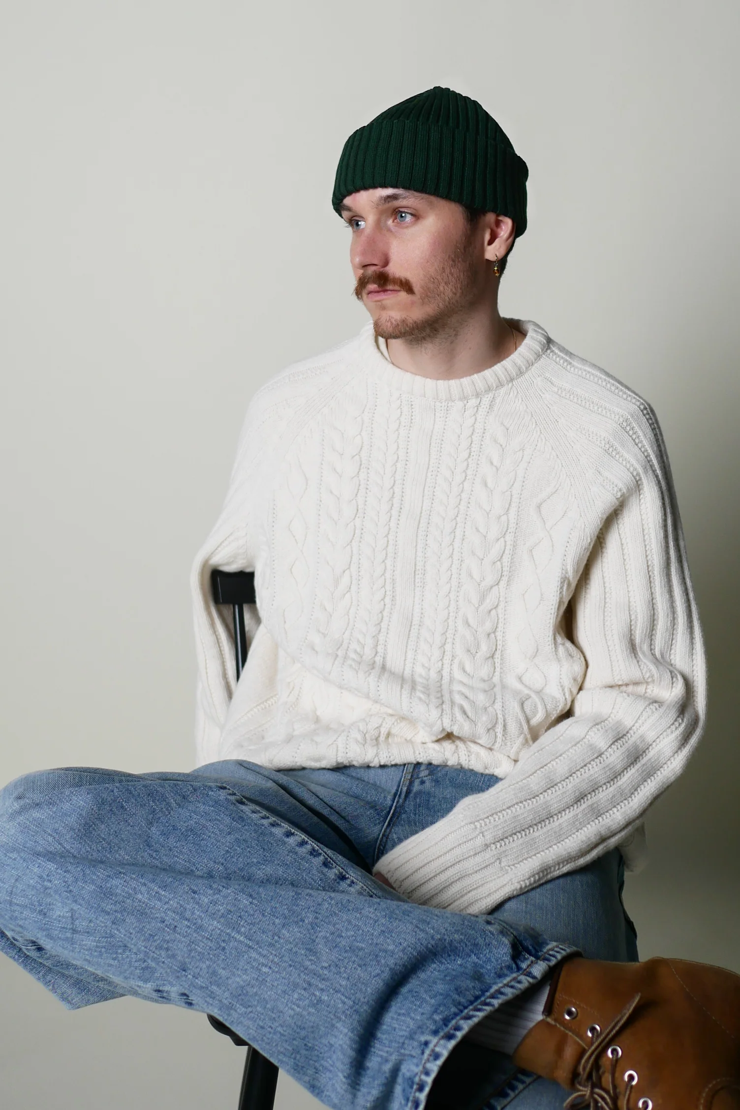 OUNCE garments Harbour merino beanie - green - Image 2