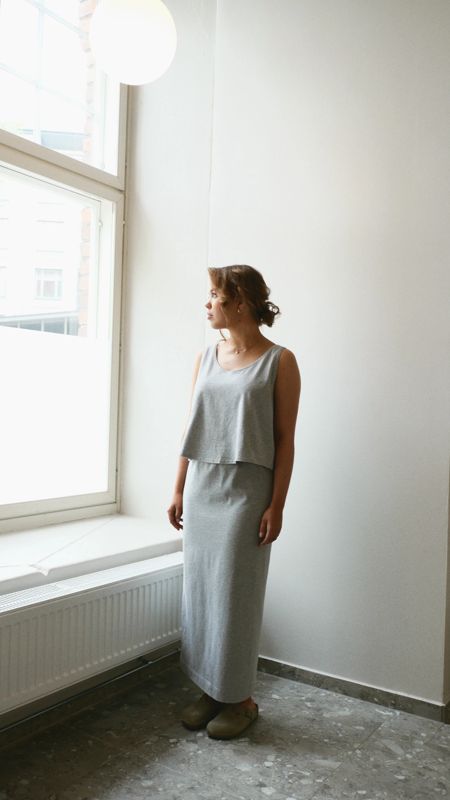 OUNCE garments Lin skirt - grey melange - Image 2
