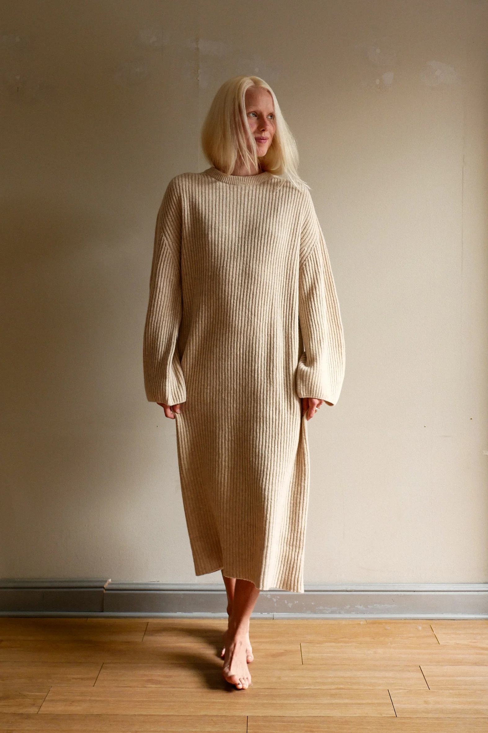 OUNCE garments Tide Wool Maxi dress - sand - Image 3