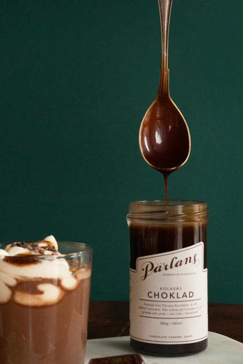 Pärlans Konfektyr Caramel sauce glass jar - chocolate - Image 2