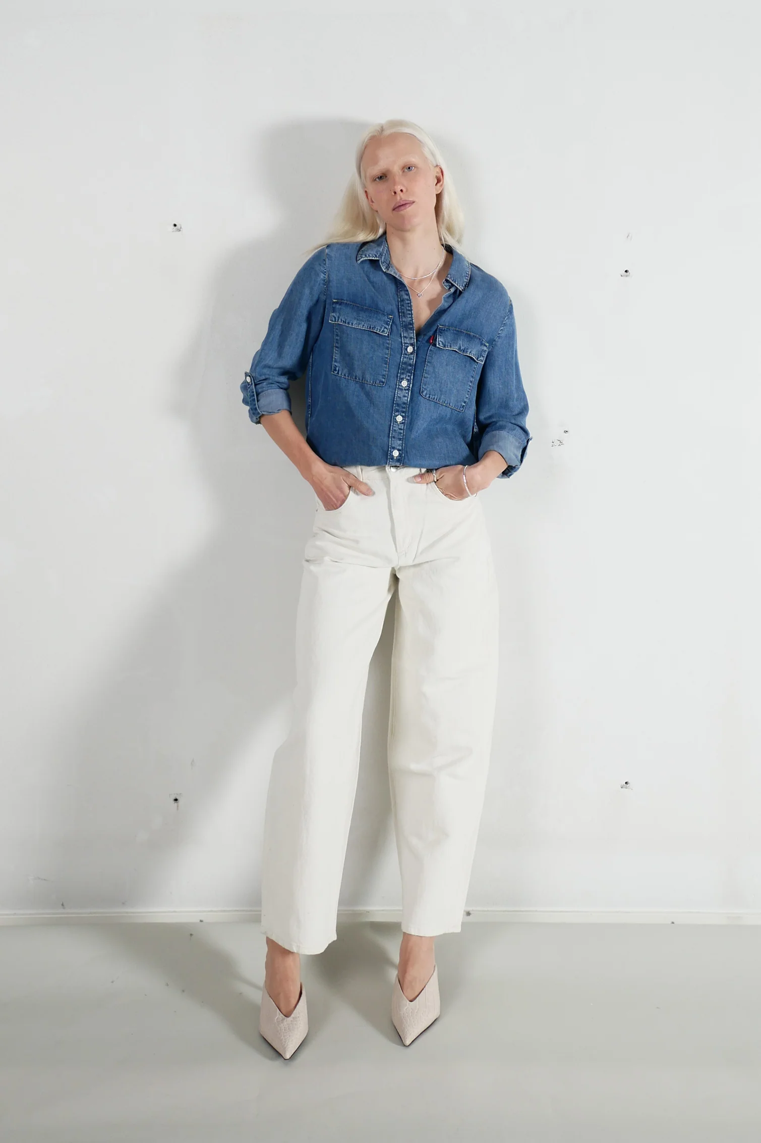 Saburo Jeans Barrel - ecru - Image 5