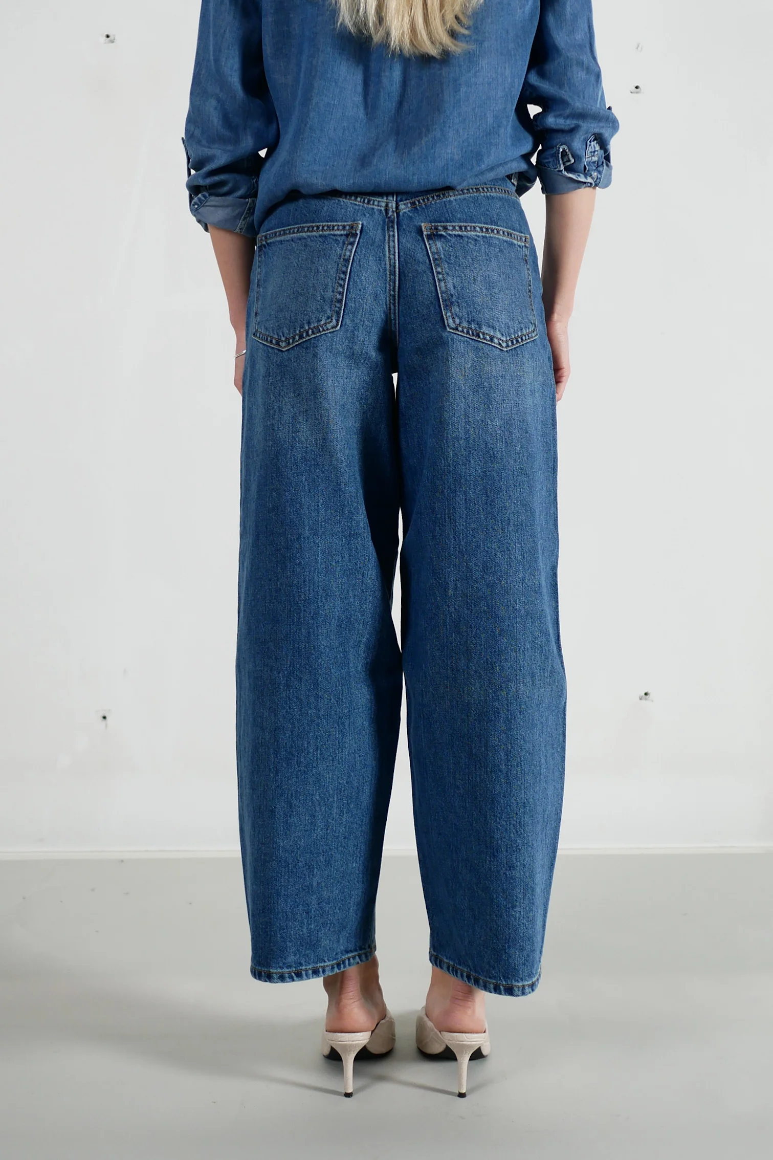 Saburo Jeans Barrel - mid stone - Image 2