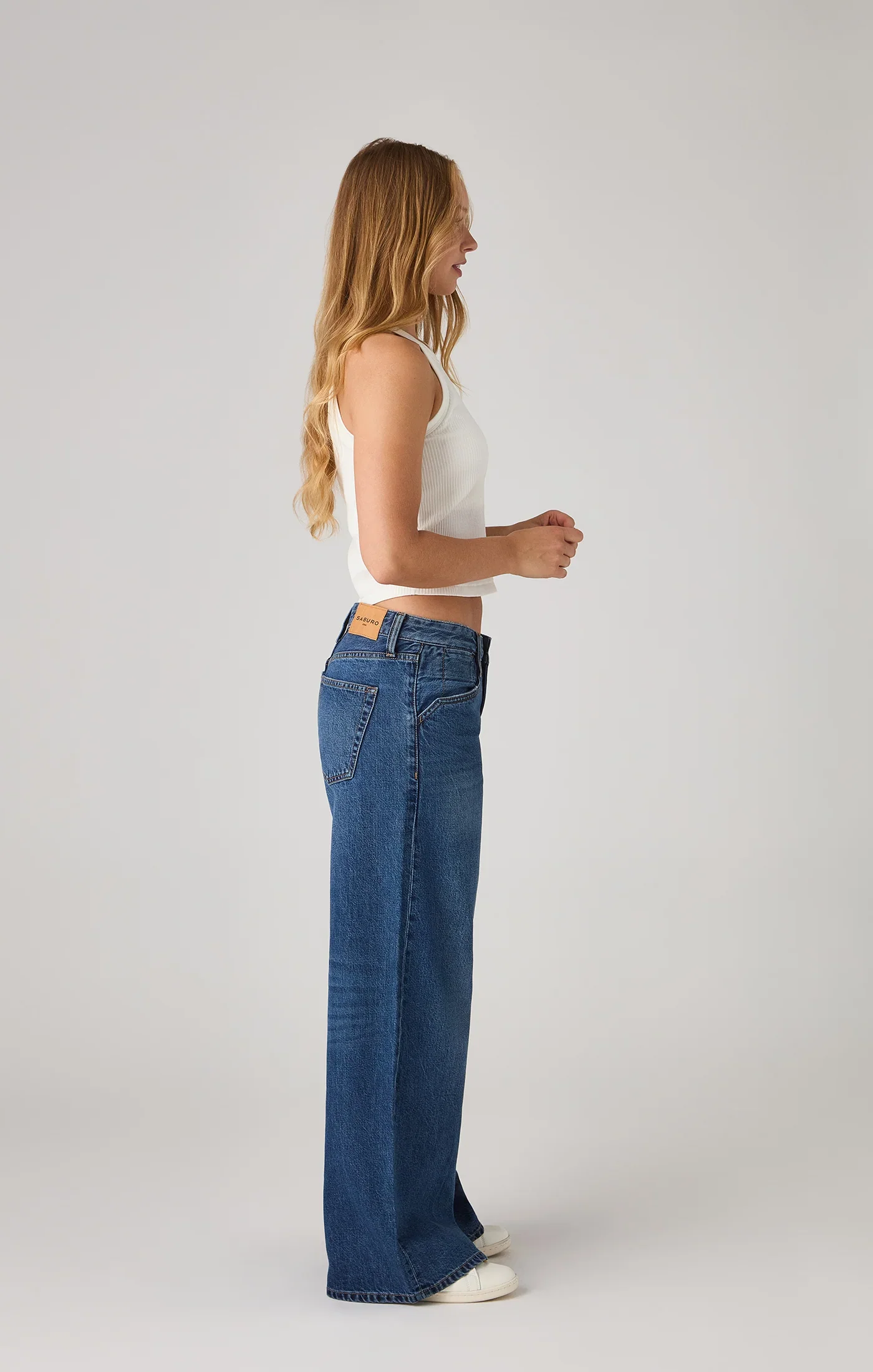 Saburo Jeans Wide Leg Jeans - dark stone - Image 3