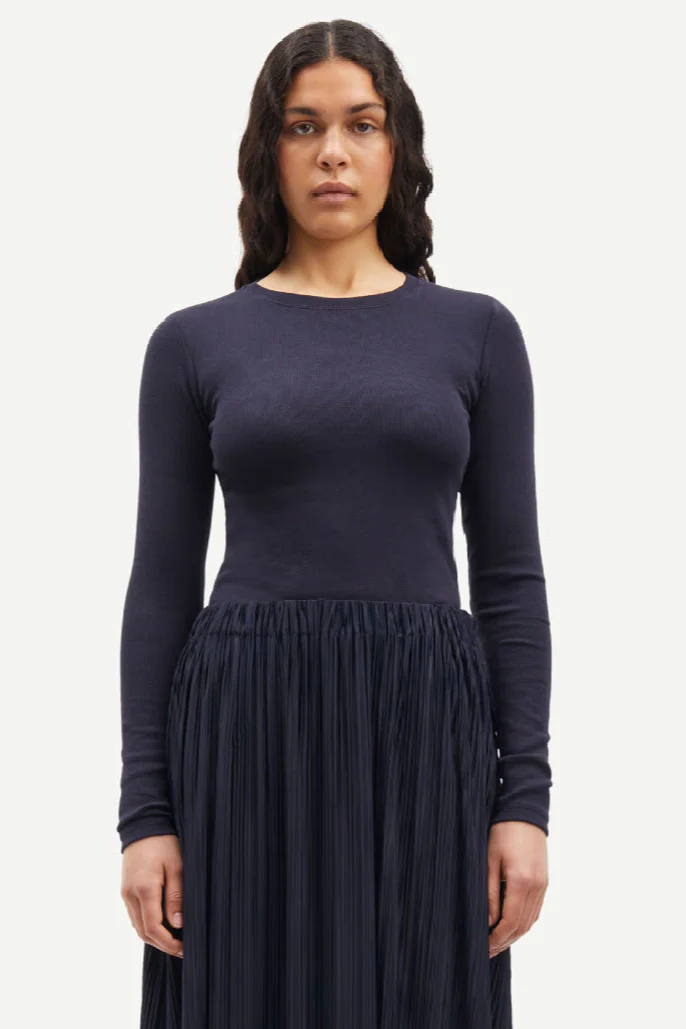 Samsøe Samsøe Alexa ls shirt - Night Sky