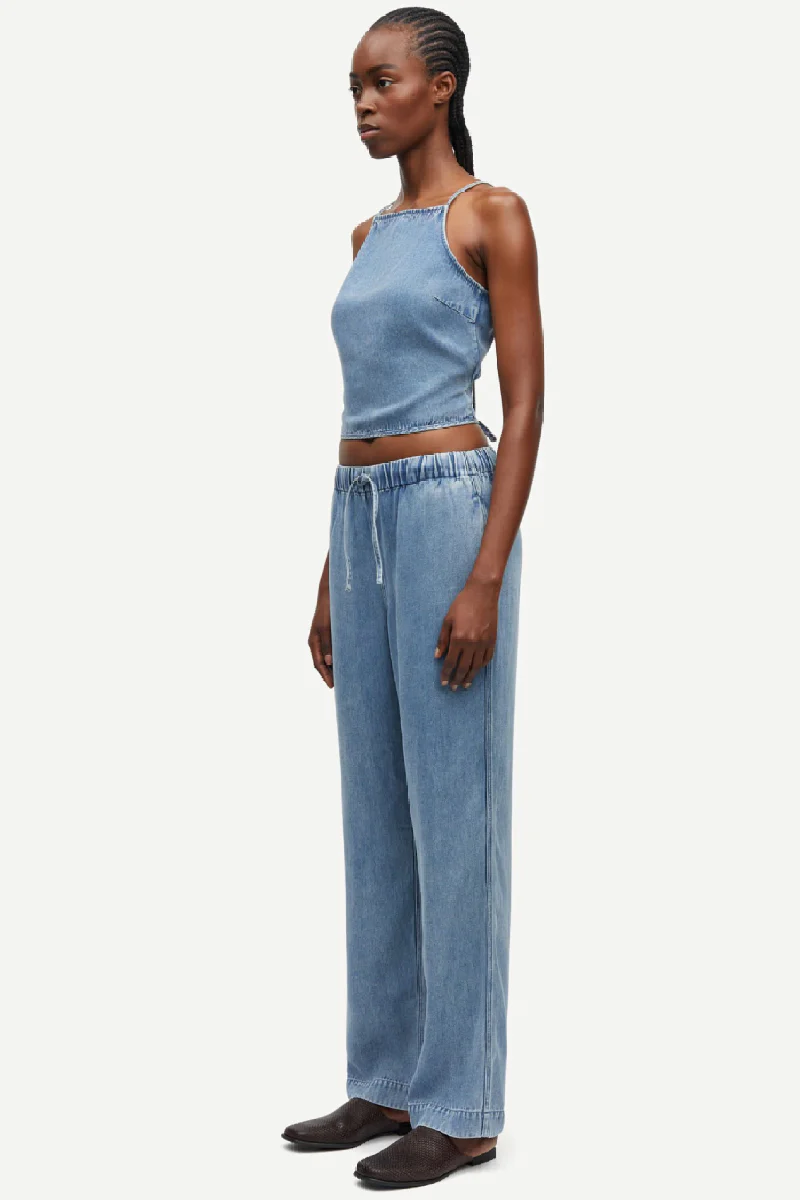 Samsøe Samsøe Sahoysa trousers - denim blue - Image 3
